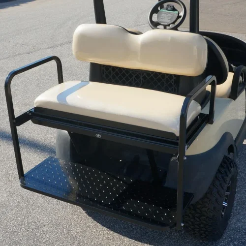 Ηλεκτρικό golf cart με πίσω κάθισμα kit σε μπεζ για αναβάθμιση και επιπλέον επιβάτες